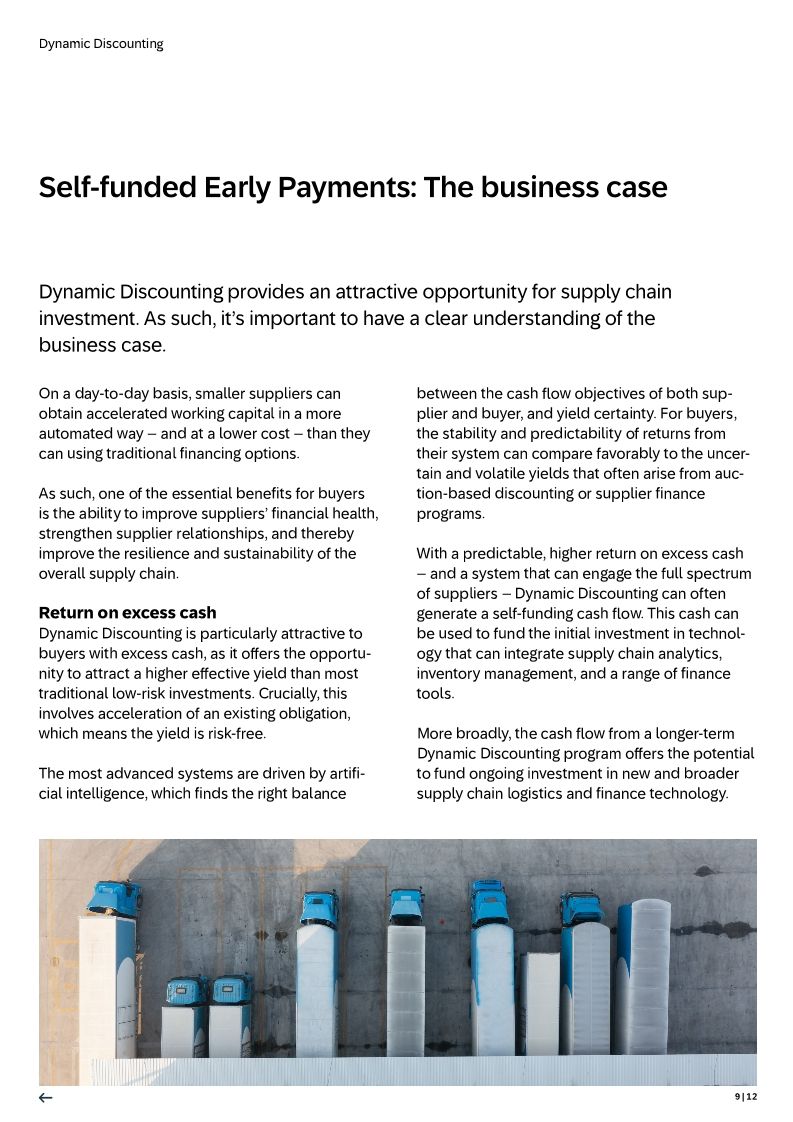 Dynamic Discounting: the key to early payments