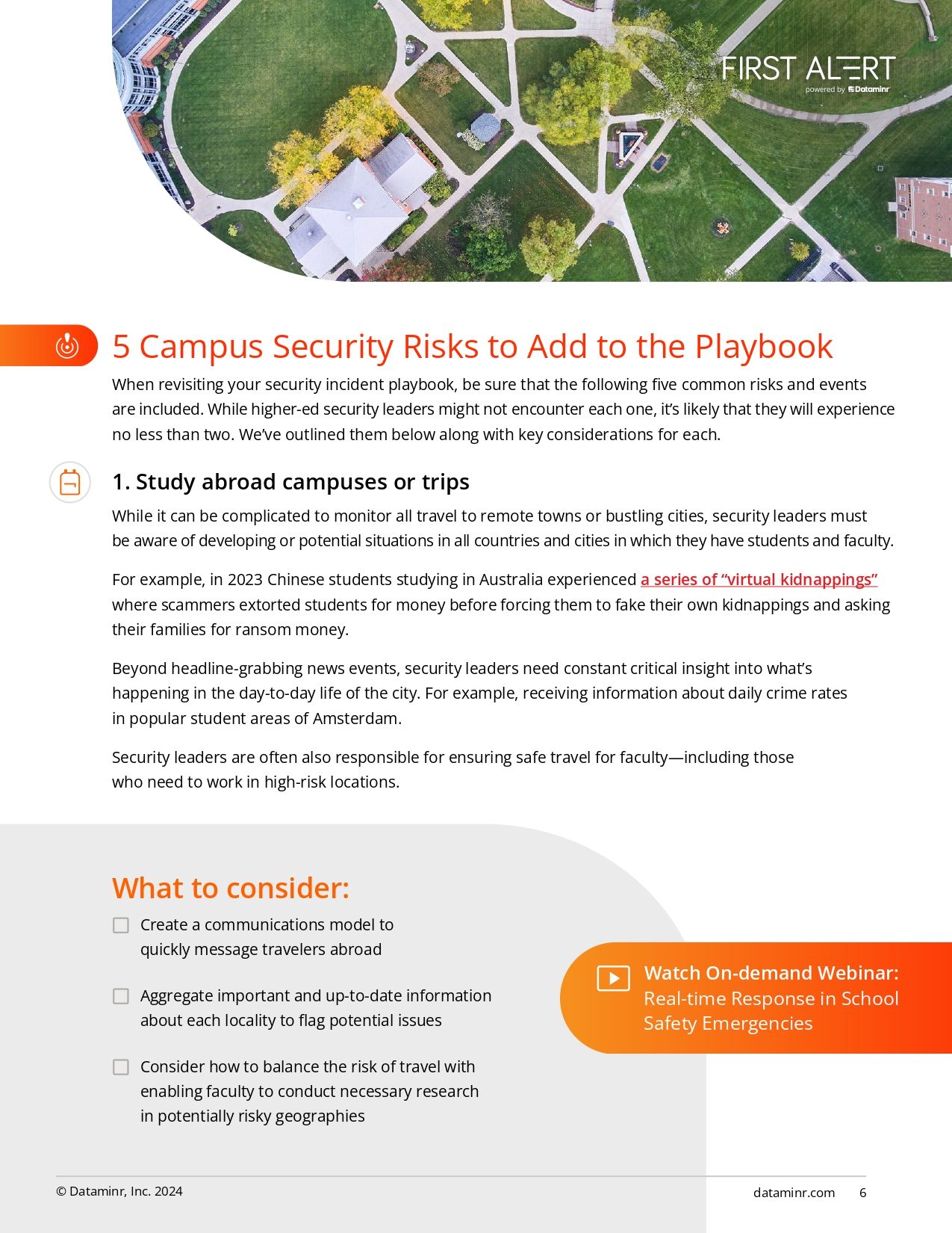 Security and Safety Playbook for Higher Education Security Leaders
