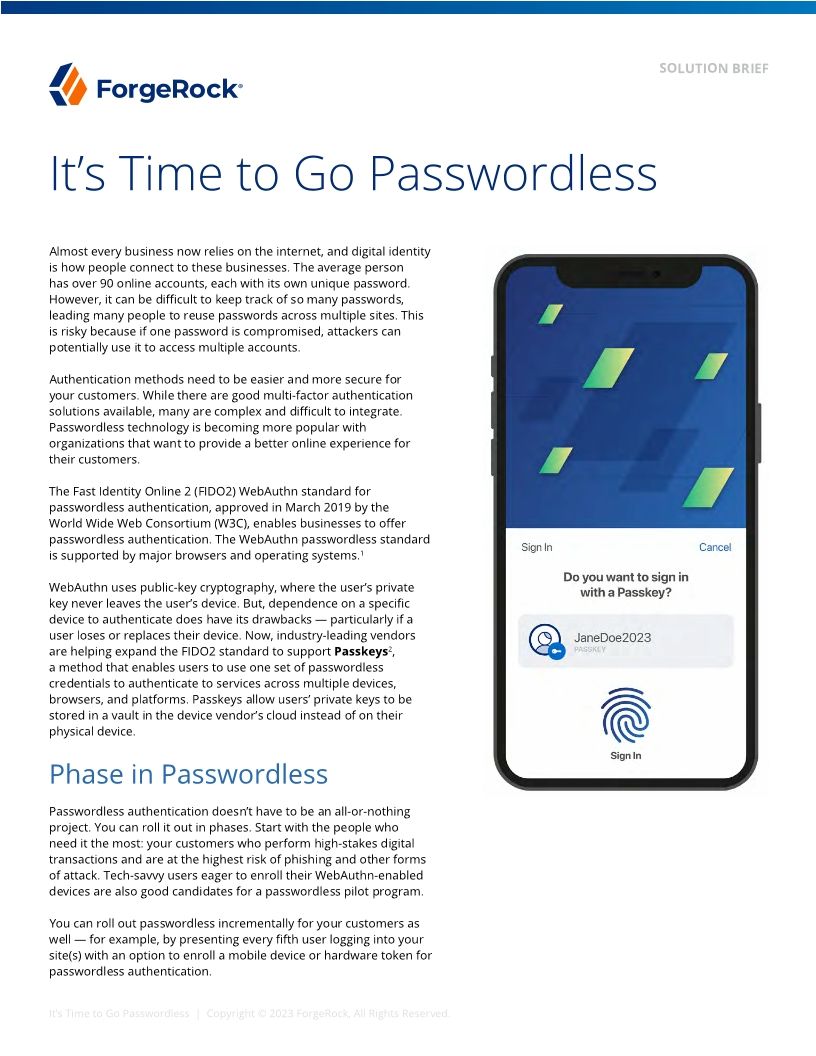 It’s Time to Go Passwordless