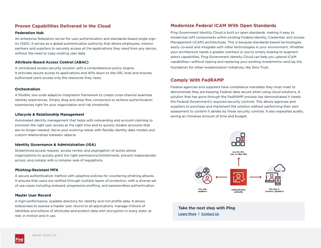 Ping Government Identity Cloud