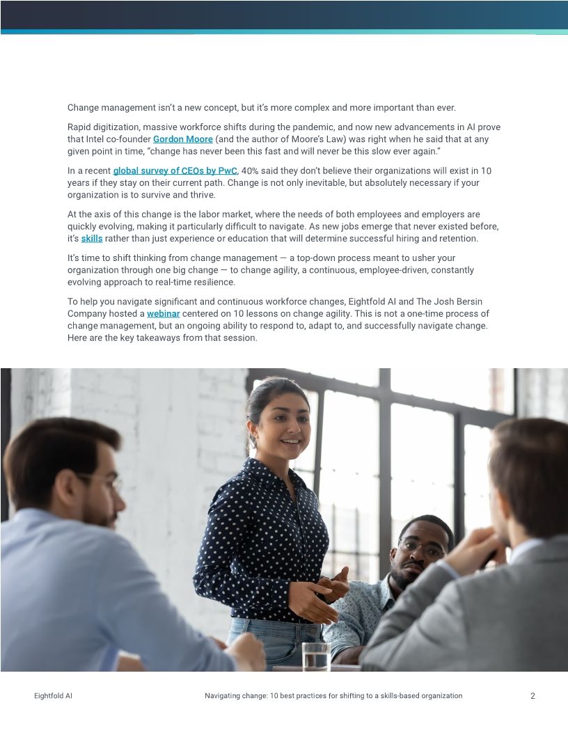 Navigating change: 10 best practices for shifting to a skills-based organization