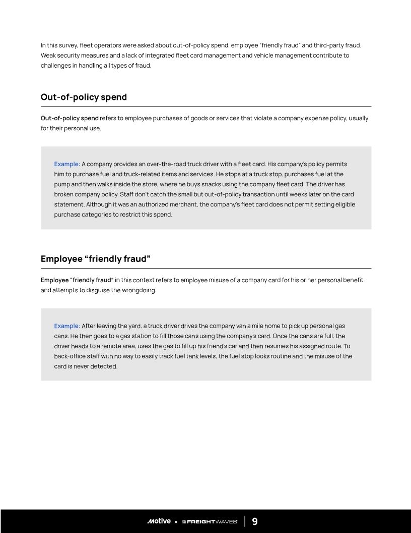 Motive Fleet Card Fraud