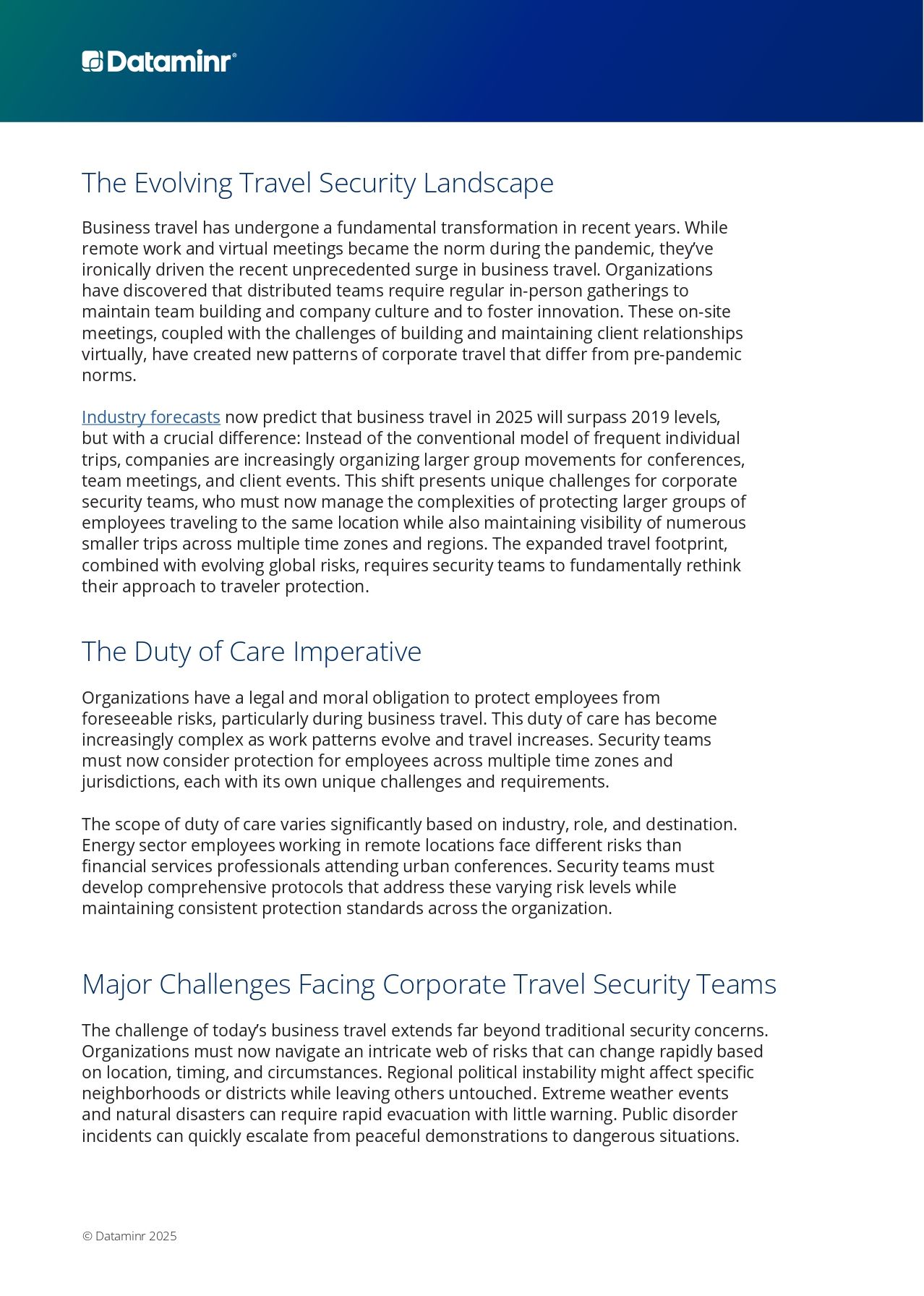 Data-driven Travel Security for the Modern Global Workforce