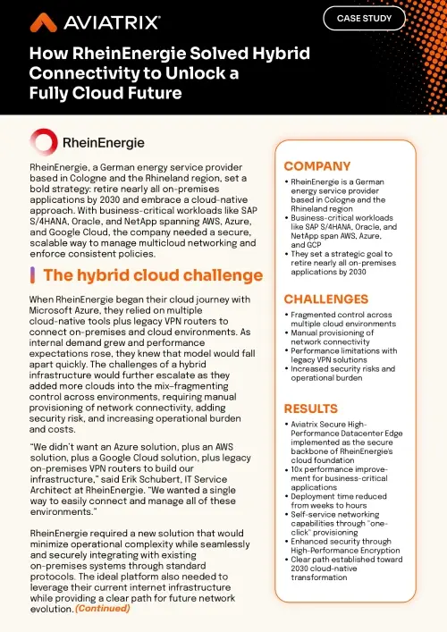 How RheinEnergie Solved Hybrid Connectivity to Unlock a Fully Cloud Future