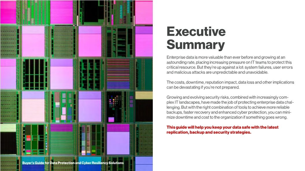 Buyer&rsquo;s Guide for Data Protection and Cyber Resiliency Solutions