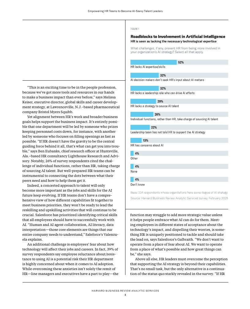 Empowering HR teams to become AI-savvy talent leaders