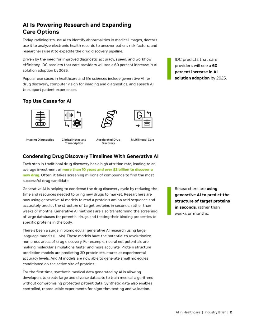 Enhancing Drug Discovery and Patient Care With Al - Nvidia4-CSA
