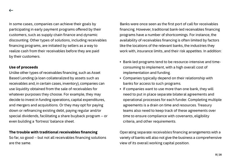 Instant release. Free up cash fron your accounts receivable.