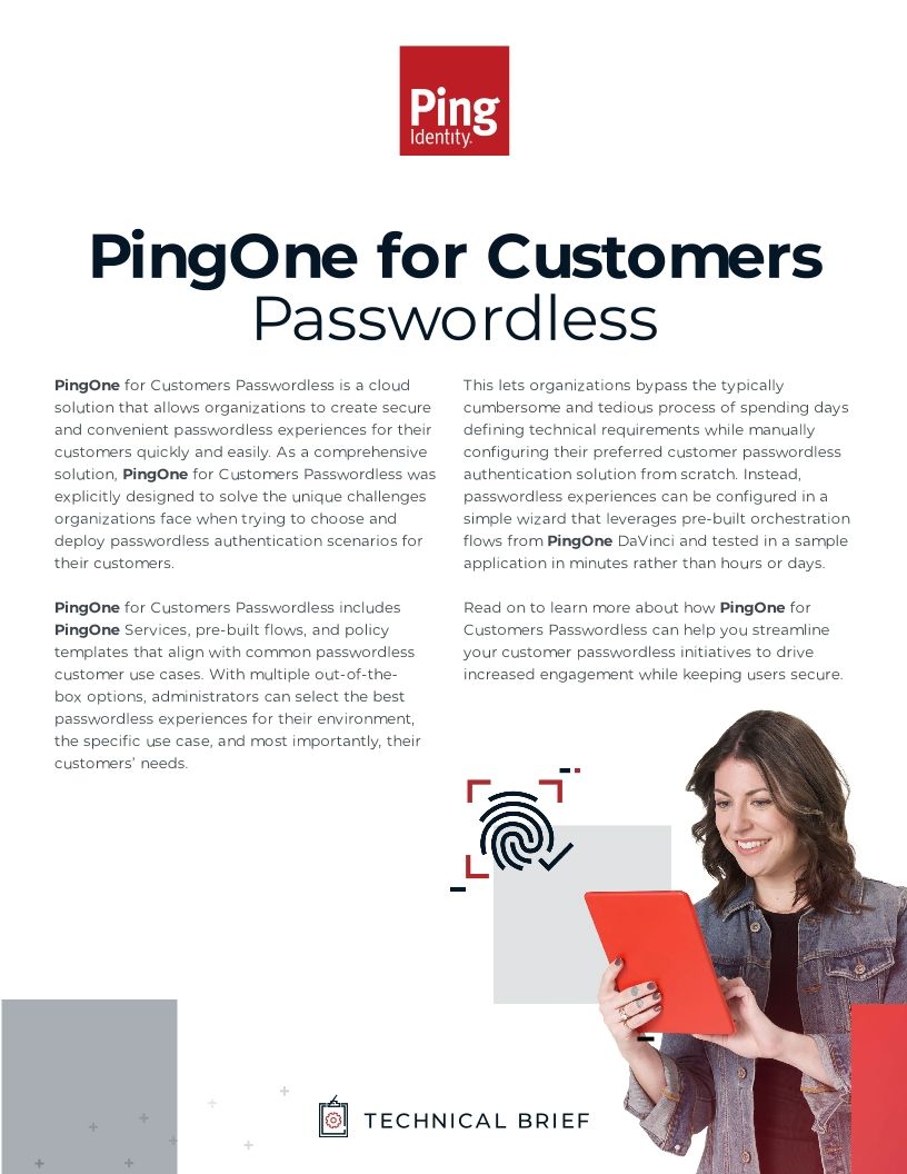 PingOne for Customers Passwordless