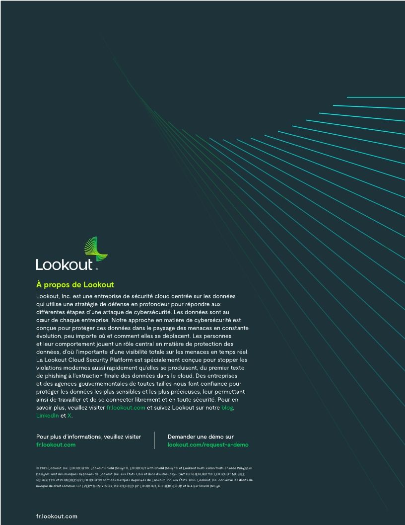 Lookout Mobile Endpoint Security: Fournir la solution de détection et de réponse aux points terminaux mobiles (EDR) leader du secteur.