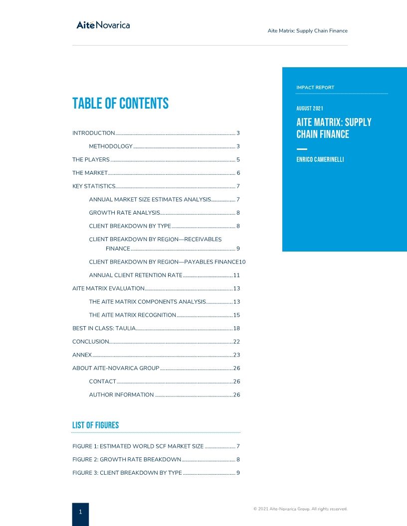 SAP Taulia named a best-in-class vendor for Supply Chain Finance by Aite Novarica Group