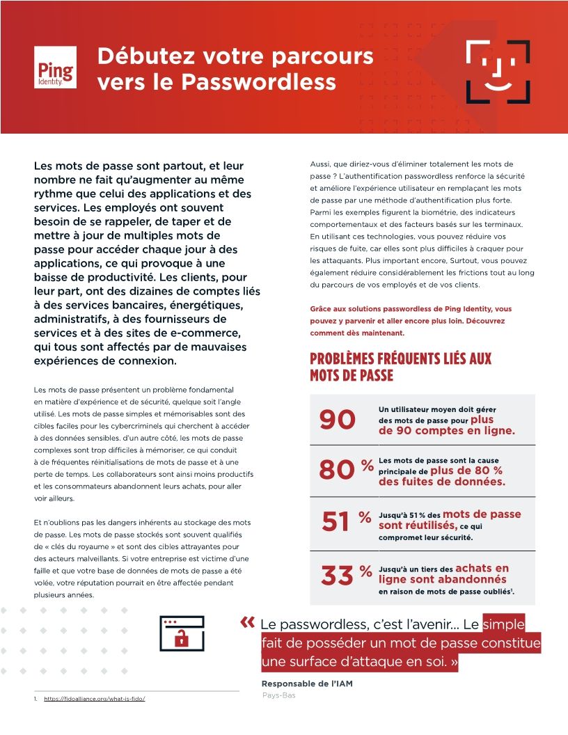 Débutez votre parcours vers le Passwordless