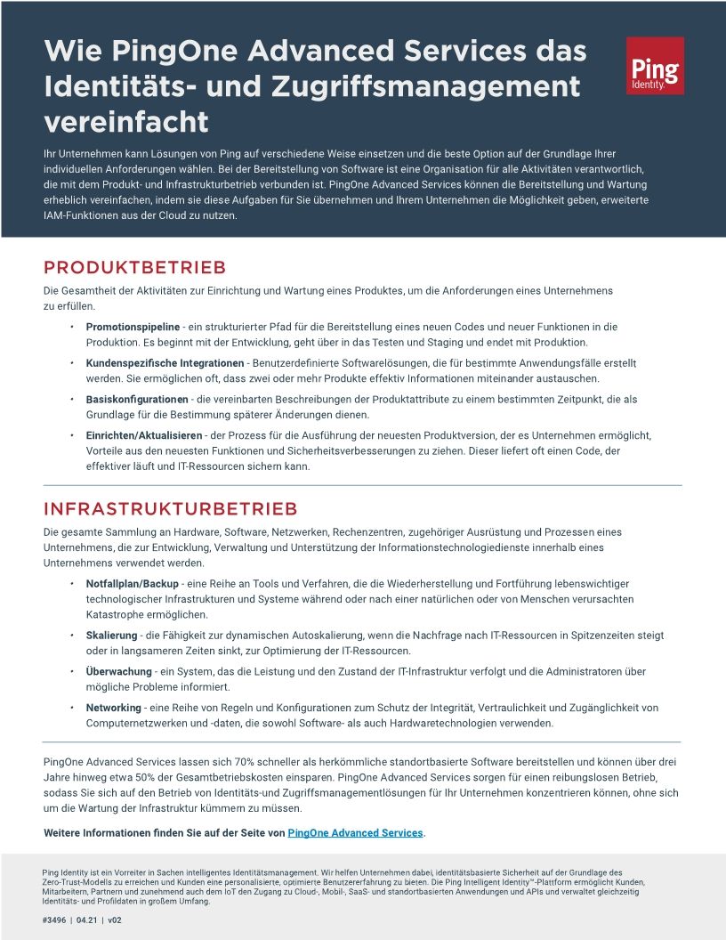 Wie die PingOne Advanced Services das Identitäts- und Zugriffsmanagement vereinfachen