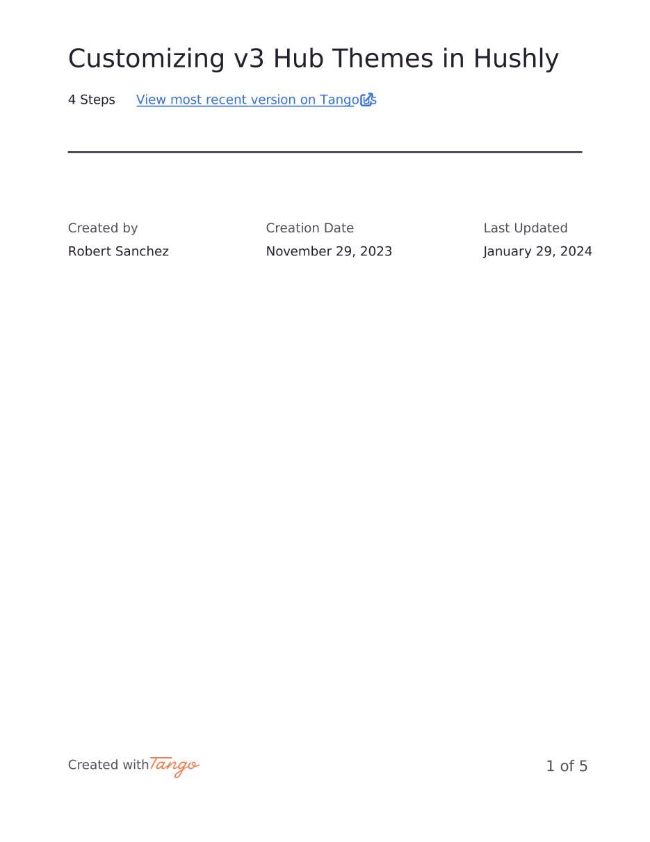 Customizing v3 Hub Themes in Hushly