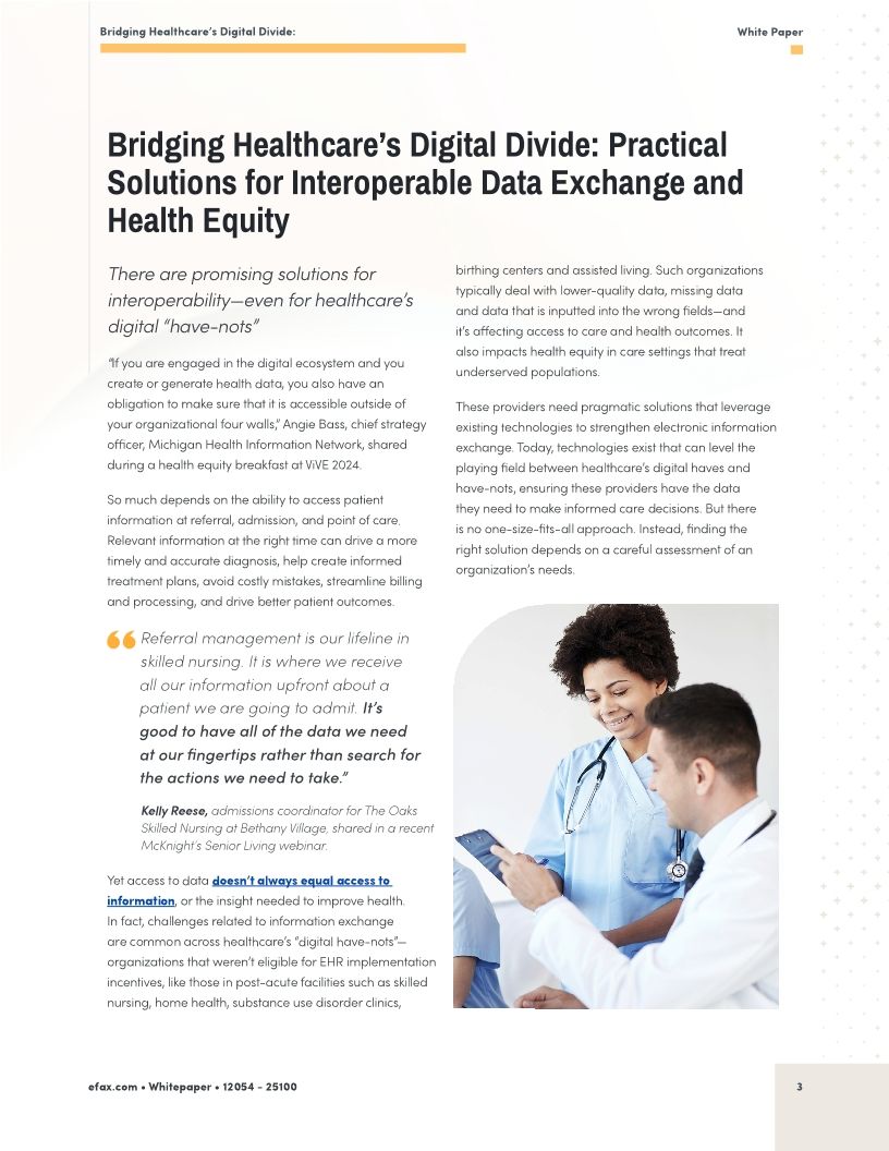 Bridging Healthcare's Digital Divide: Practical Solutions for Interoperable Data Exchange and Health Equity