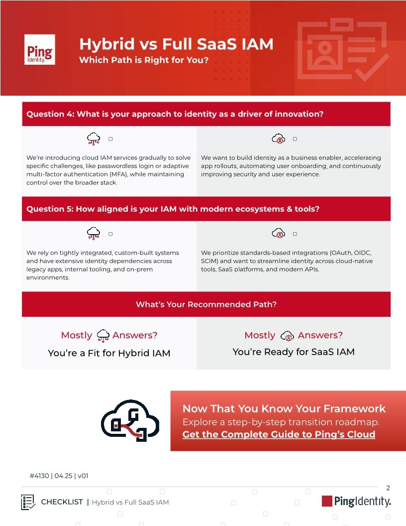 Hybrid vs Full SaaS IAM