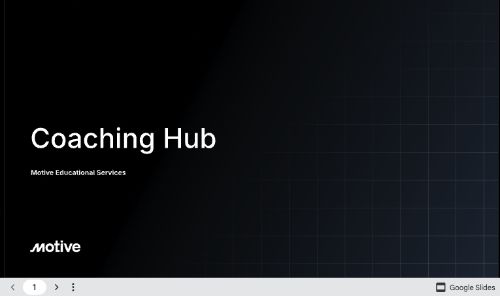 Motive - Coaching - Training Deck