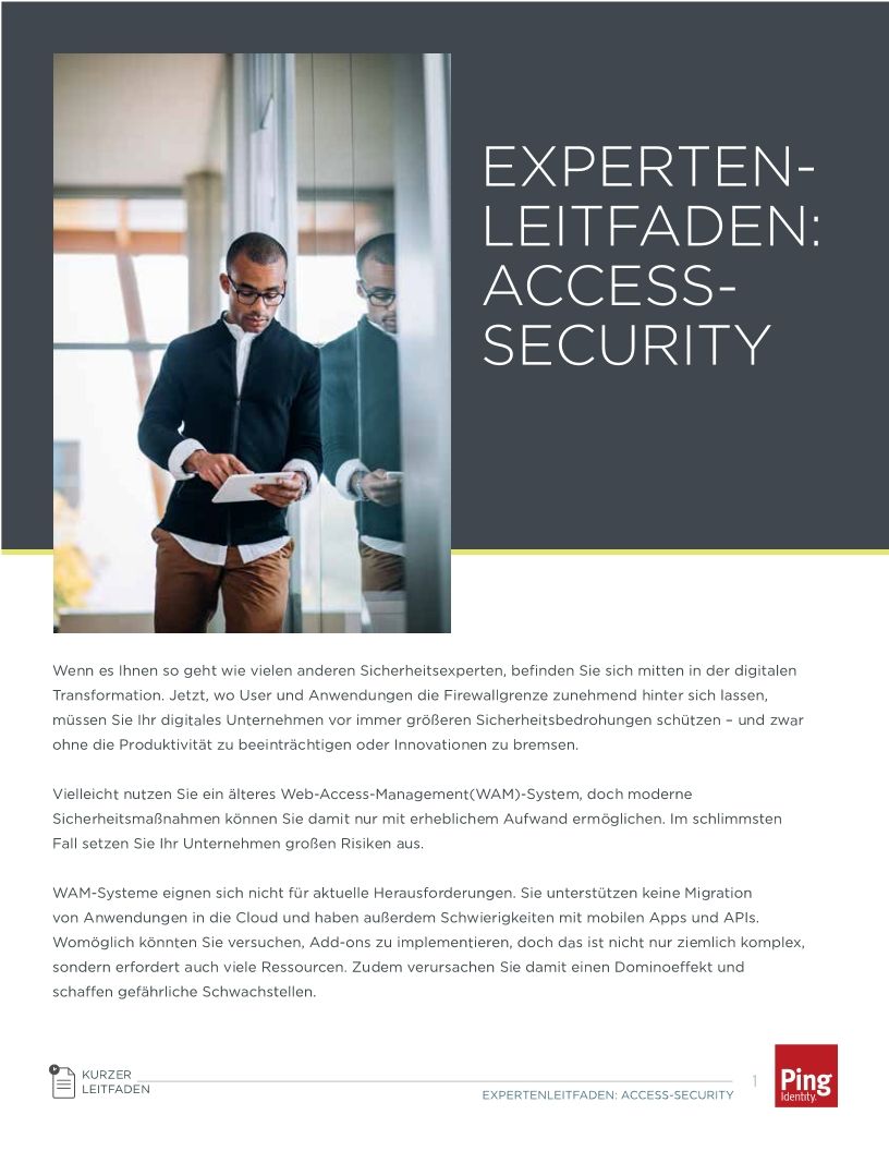 Expertenleitfaden: Access Security