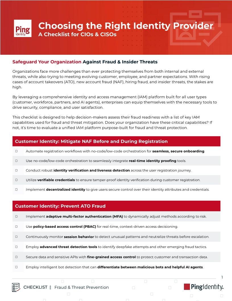 Fraud & Threat Prevention: A Checklist for CIOs & CISOs