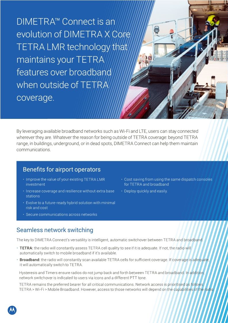 Dimetra Connect solution guide for Airports