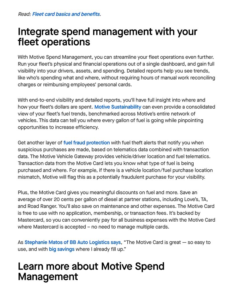 Spend Controls Reduces Fleet Card Misuse