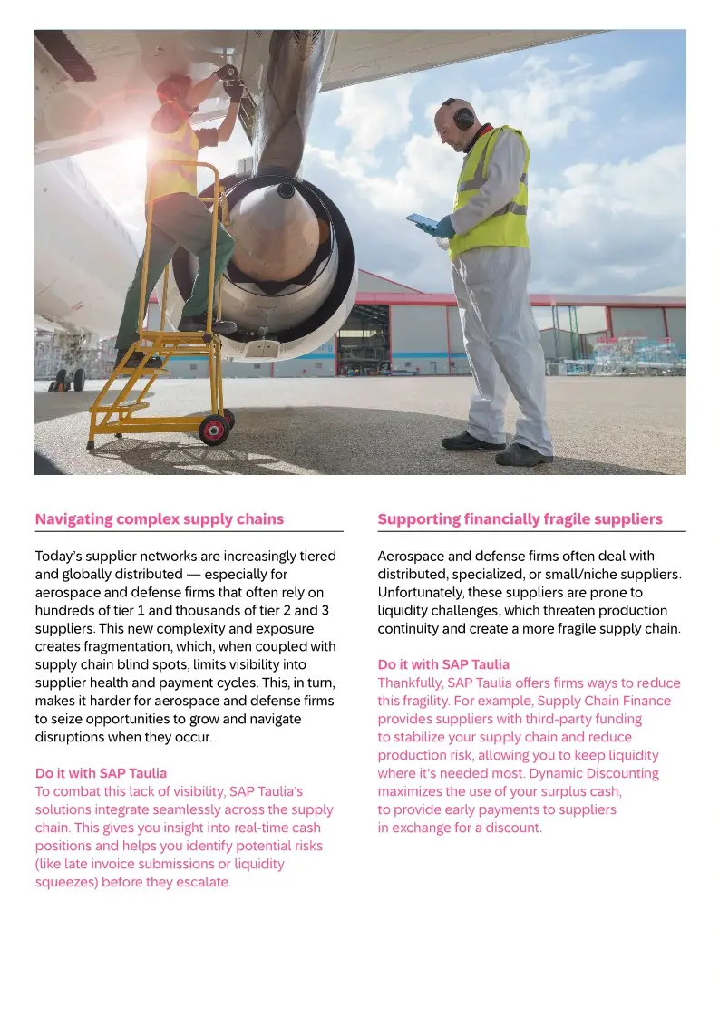 Optimizing working capital in Aerospace and Defence