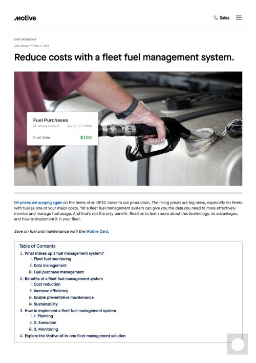 Fleet Fuel Management System Blog