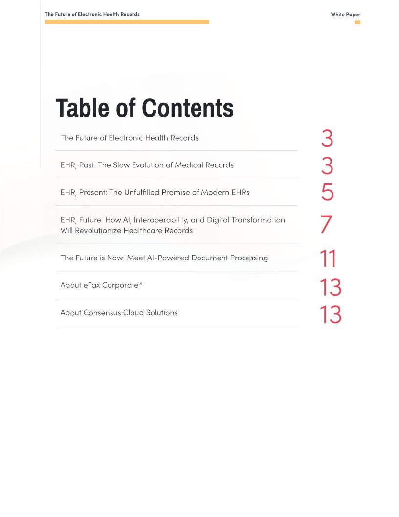 The Future of Electronic Health Records