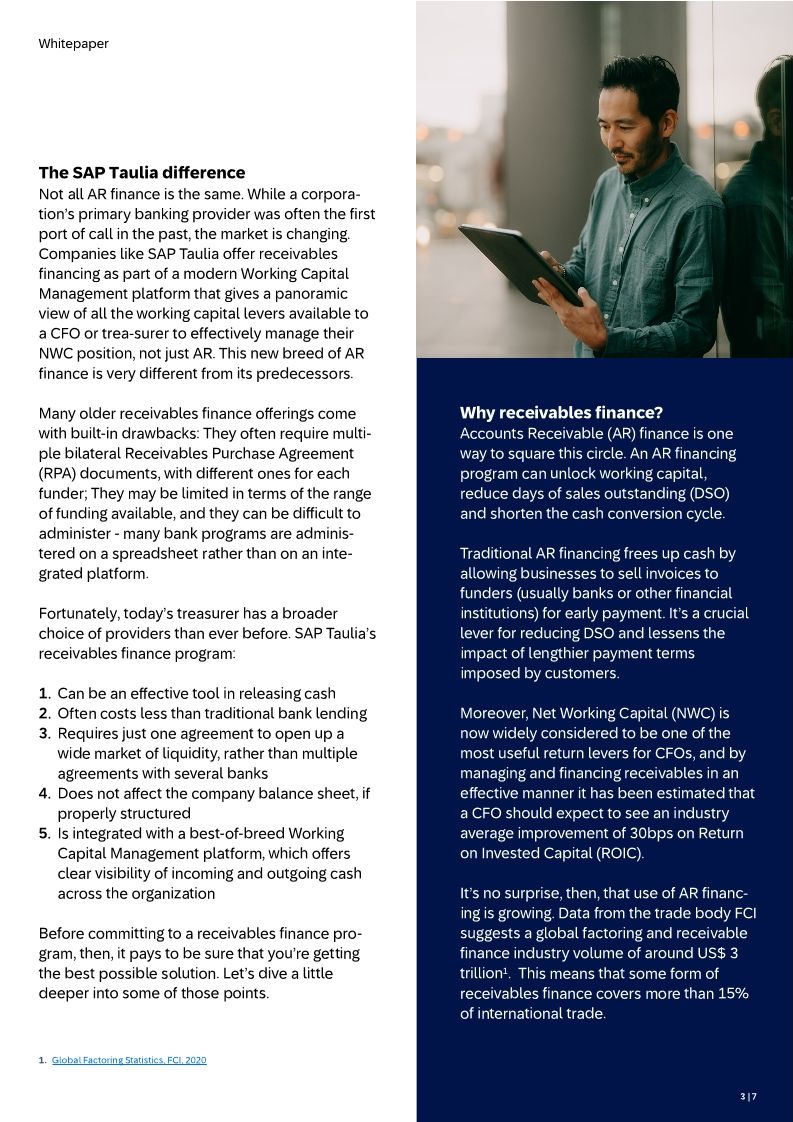 Integrated and insightful: The future of receivables finance