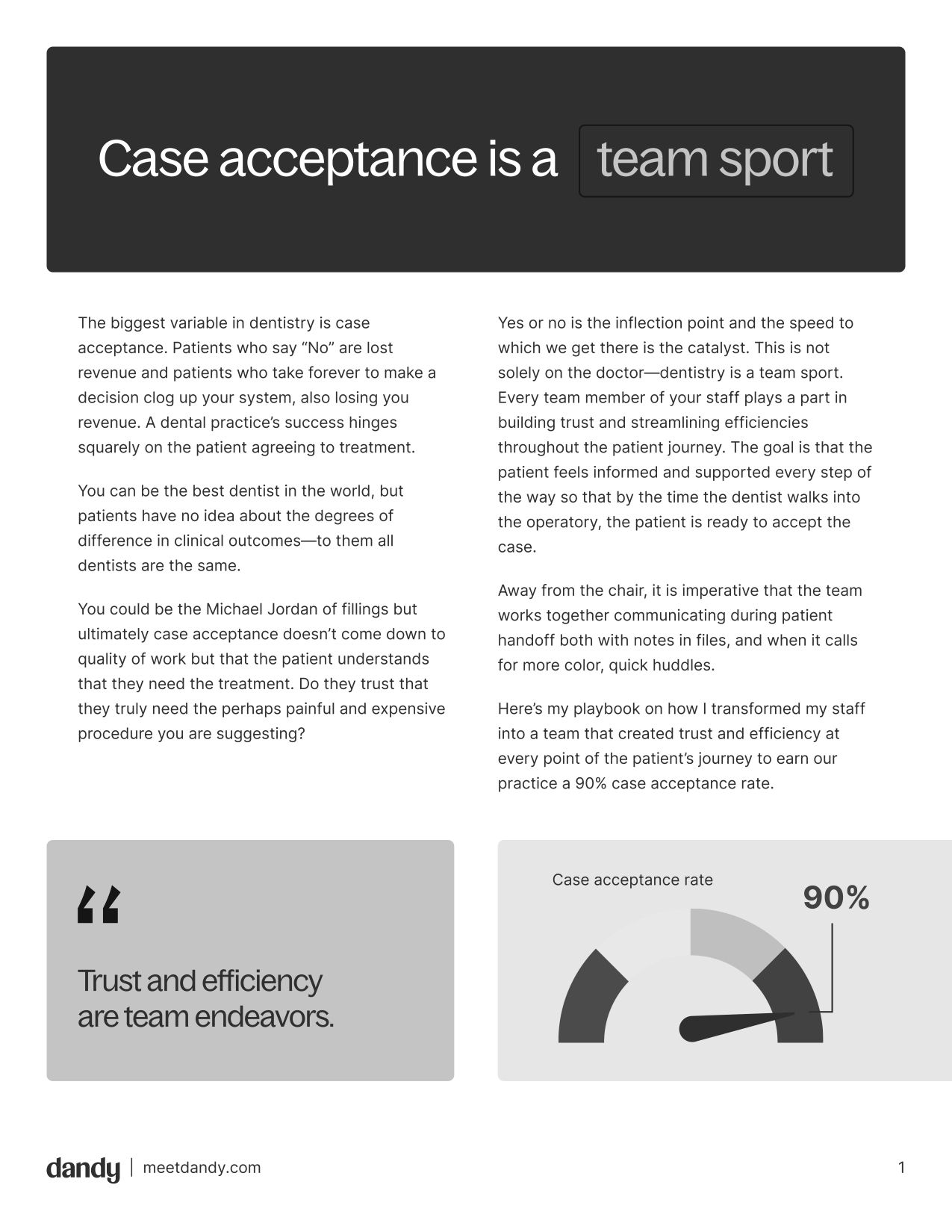 How Dr. Bartusiak achieved a 90% case acceptance rate