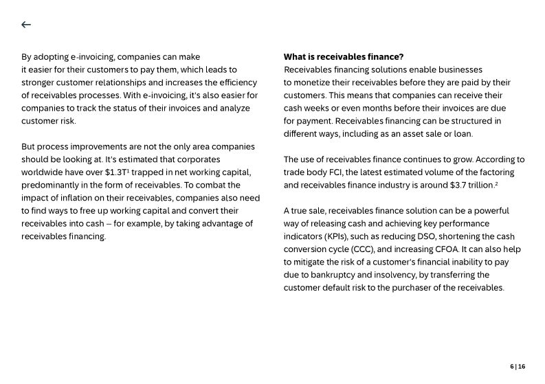 Instant release. Free up cash fron your accounts receivable.