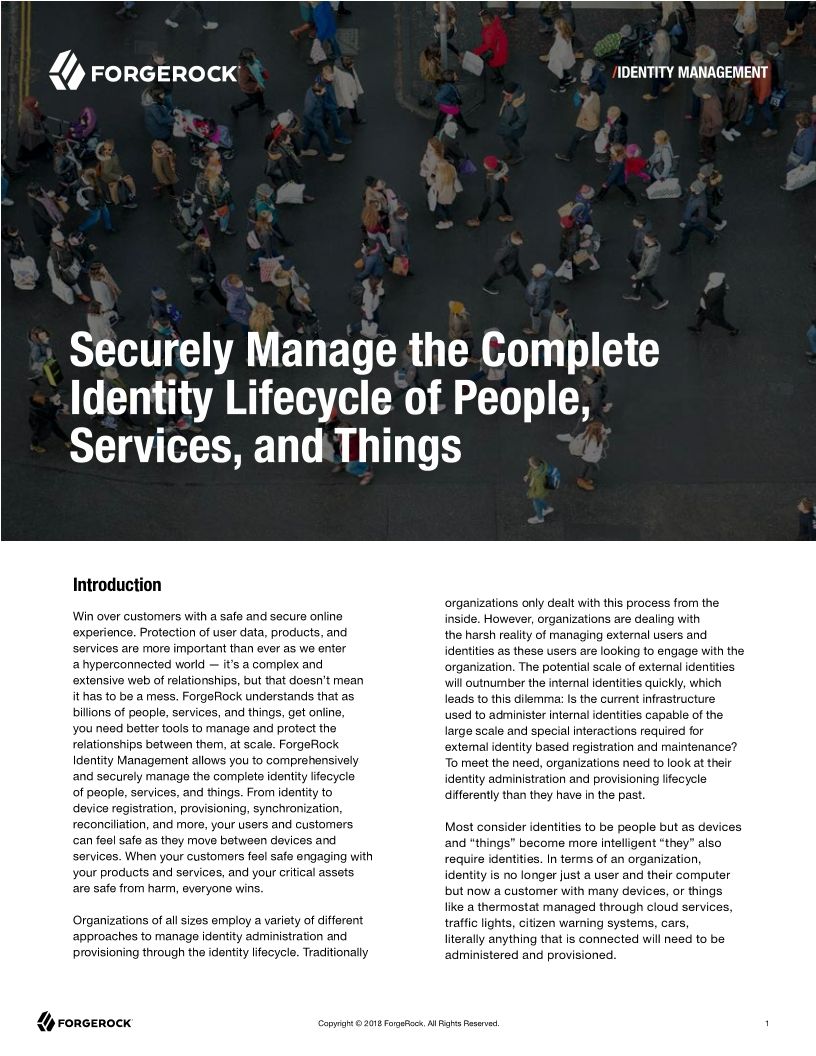 Identity Management Product Overview