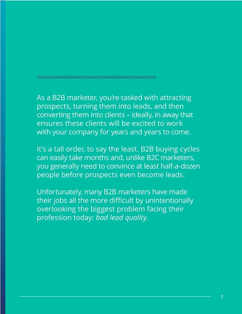 Bad Lead Quality: The Biggest Problem Facing B2B Marketers