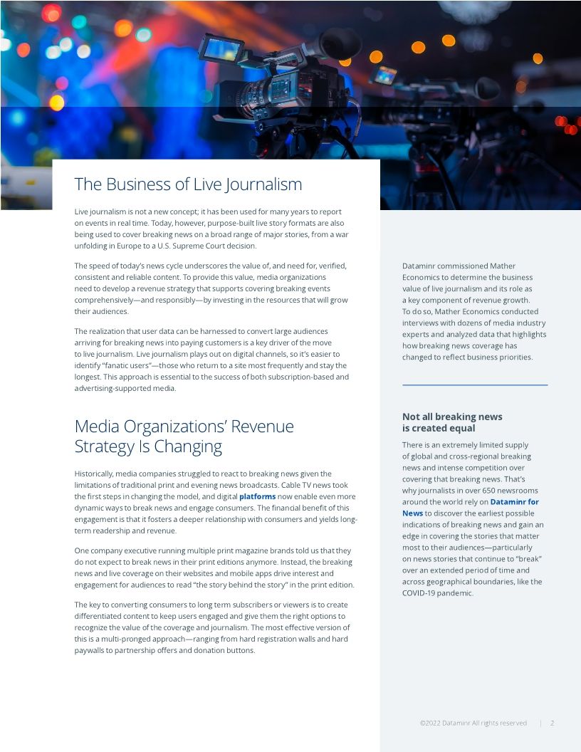 The Impact of Live Journalism on Media Revenue Strategy