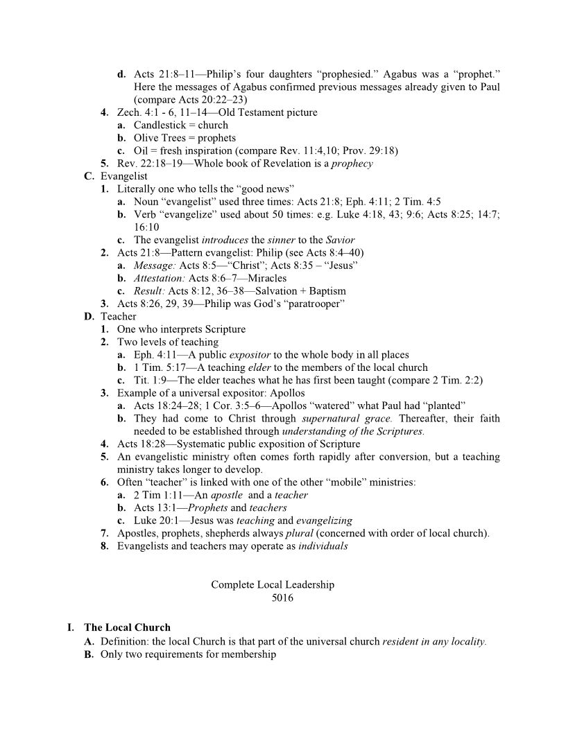 Five Main Ministries