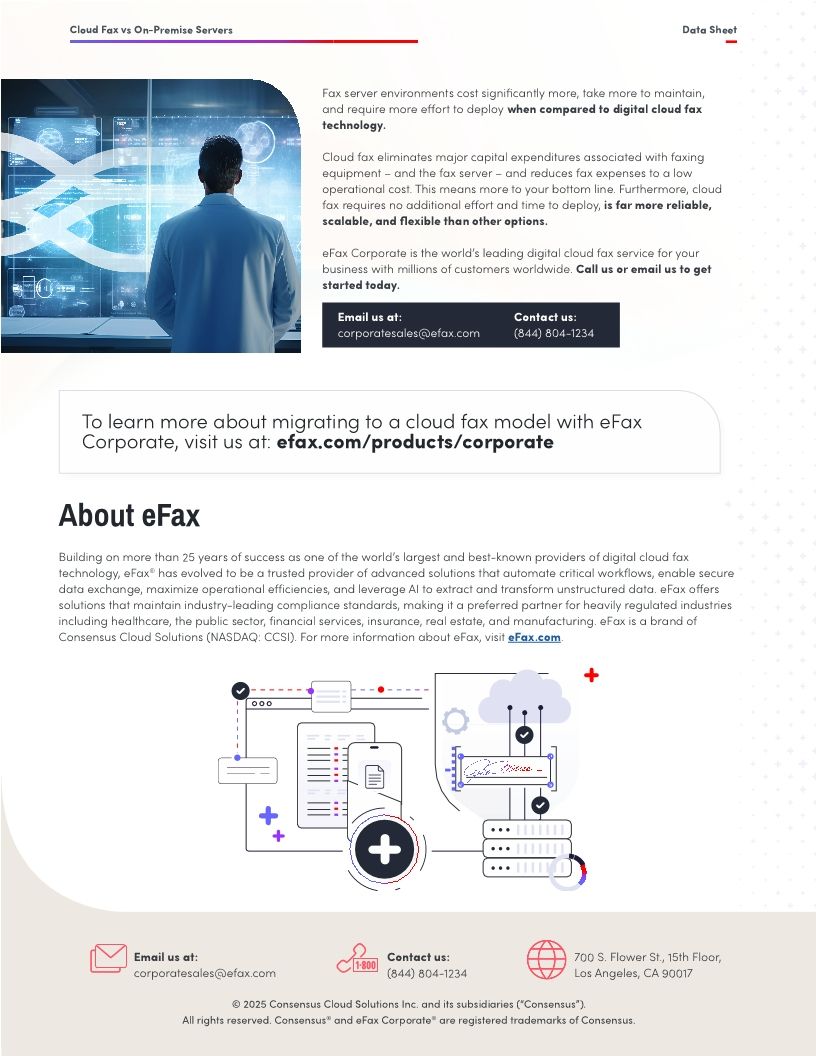 Cloud Fax vs. On-Premise Servers