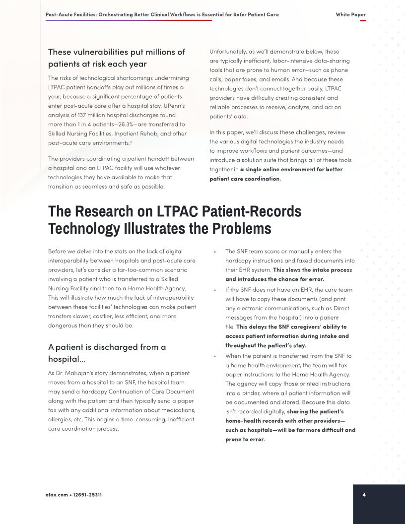 Post-Acute Facilities: Orchestrating Better Clinical Workflows is Essential for Safer Patient Care