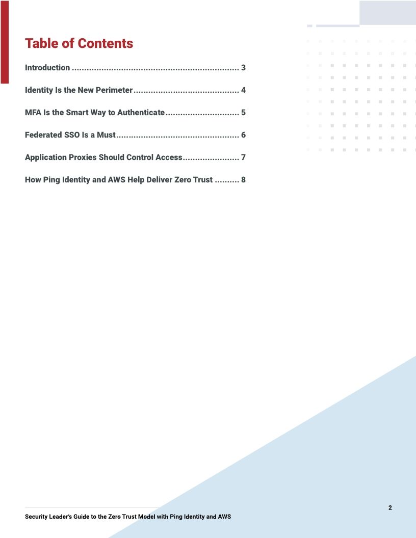 Security Leader's Guide to the Zero Trust Model with Ping Identity and AWS