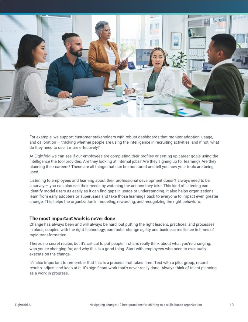 Navigating change: 10 best practices for shifting to a skills-based organization