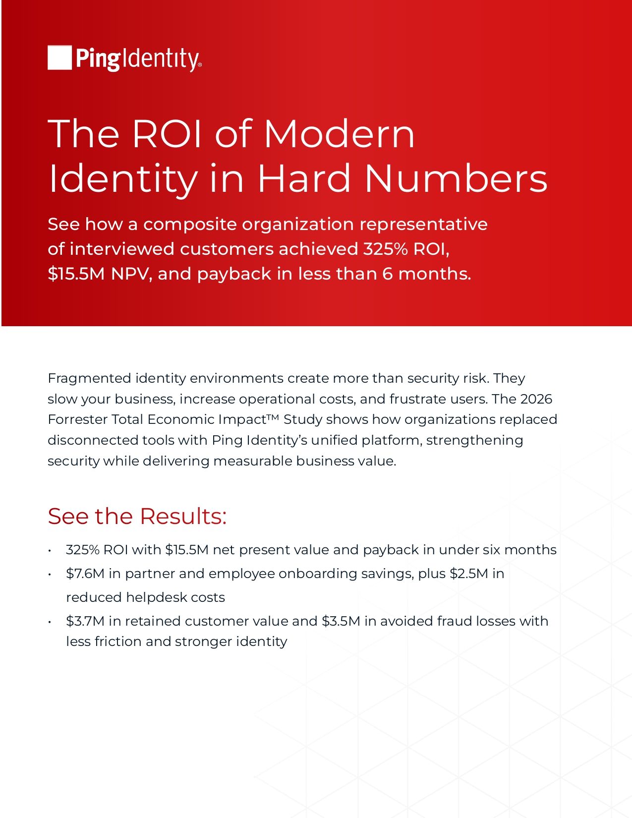 Forrester: The Total Economic Impact&trade; of Ping Identity