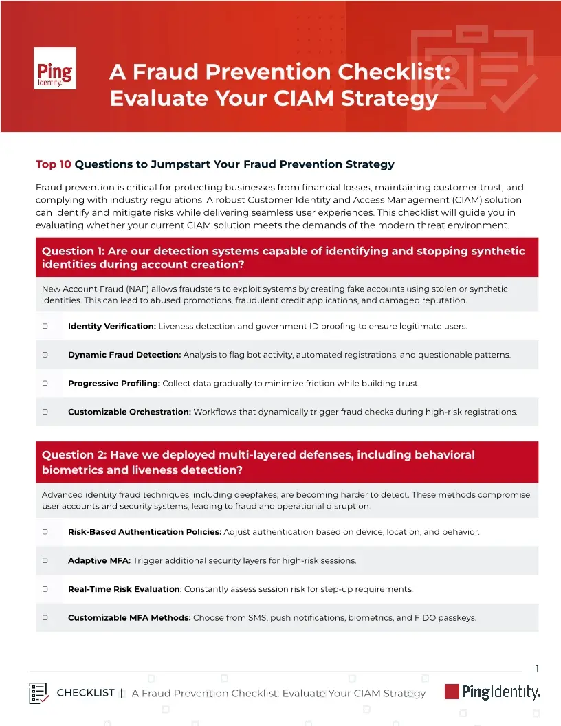 A Fraud Prevention Checklist: Evaluate Your CIAM Strategy
