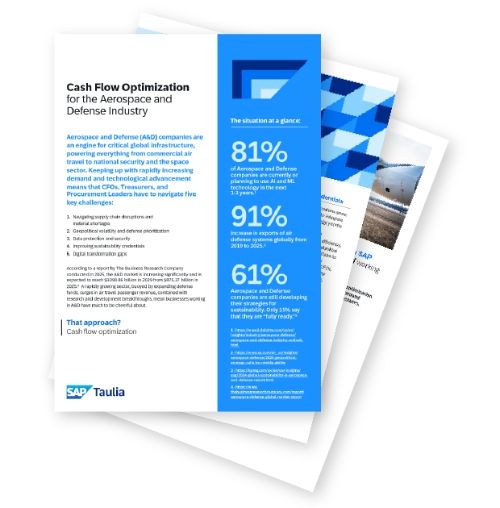 SAP Taulia in the Aerospace and Defense sector datasheet