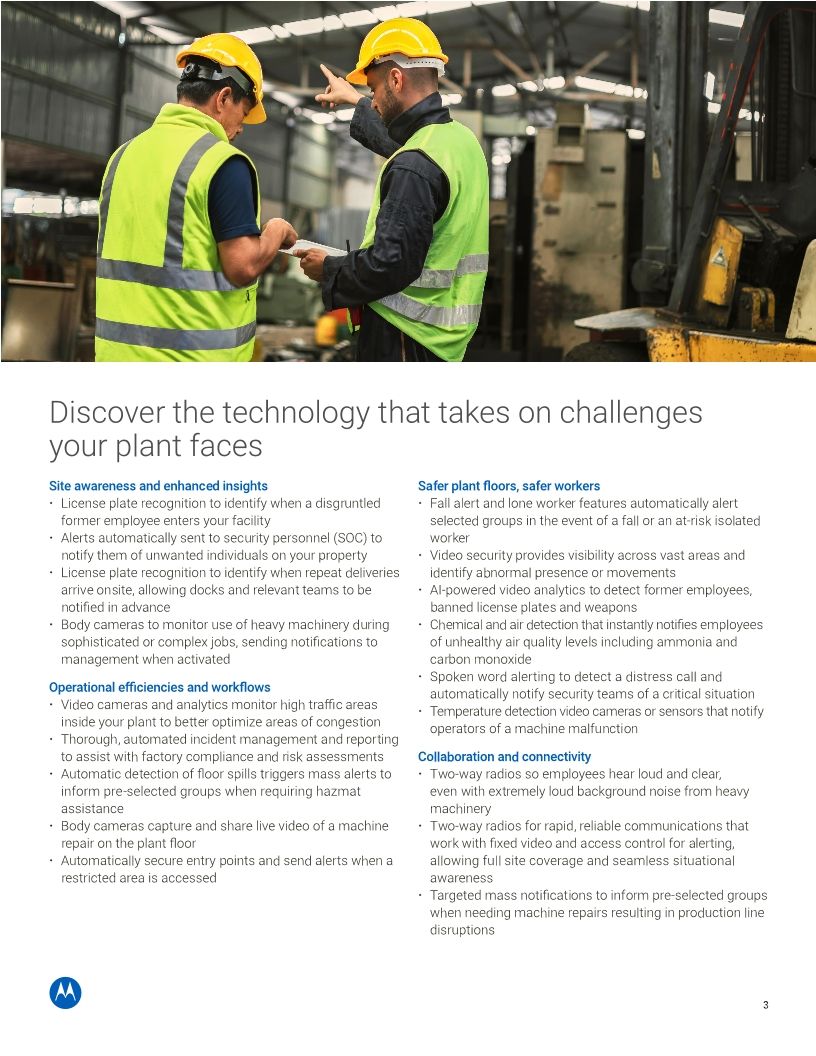 Solving for Safer Manufacturing Solution Brief