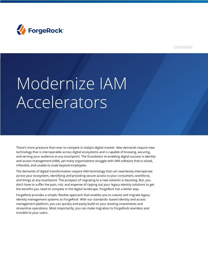 Modernize IAM Accelerators