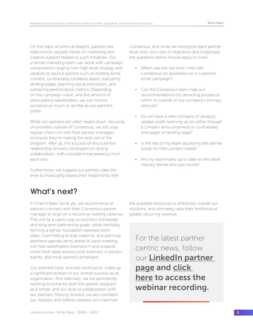 Maximizing Your Consensus Partnership With Cloud Fax, eSignature, and AI-Powered Solutions