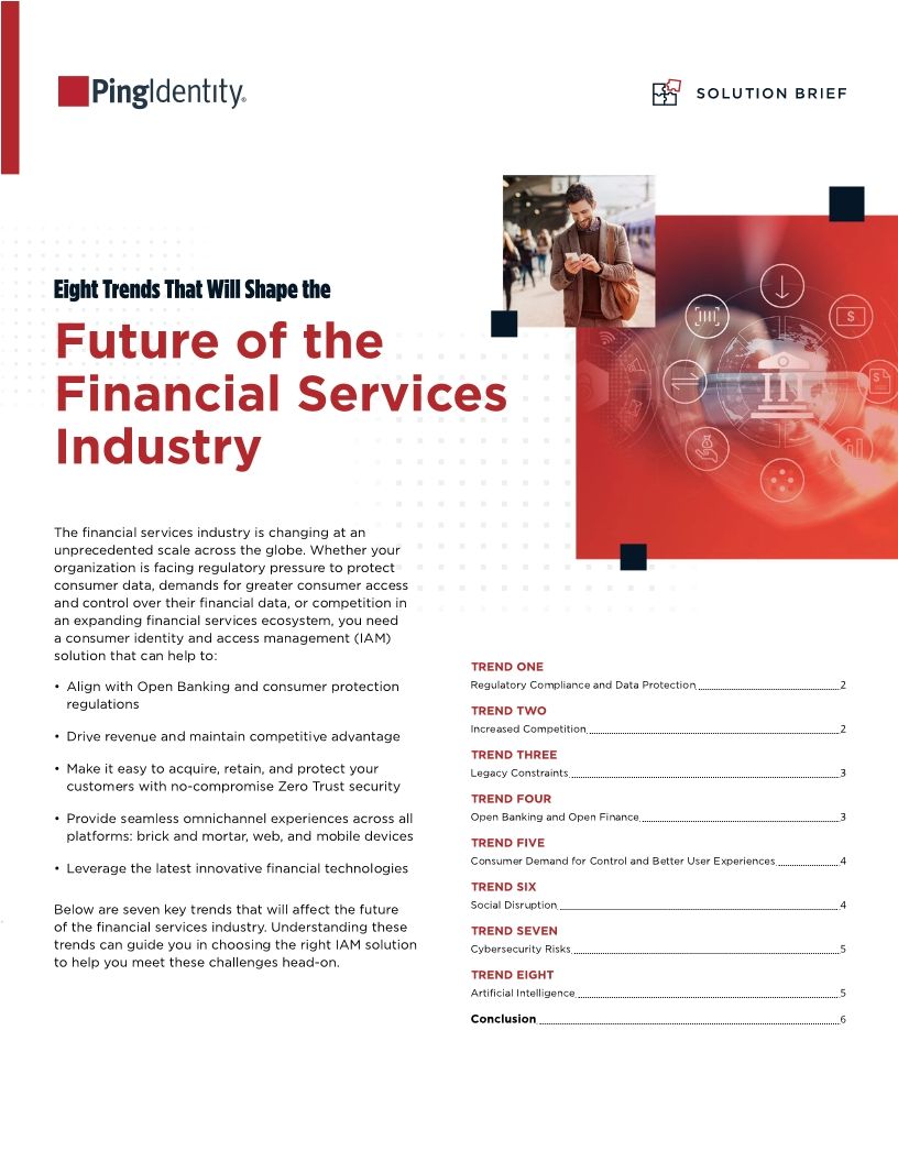 Eight Trends That Will Shape the Future of the Financial Services Industry