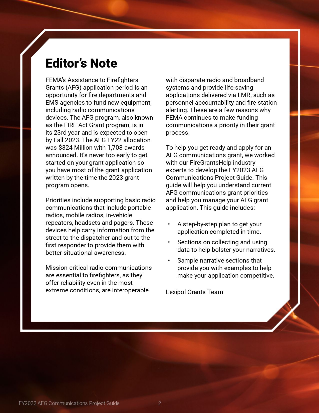 AFG FY23 Grant Guide