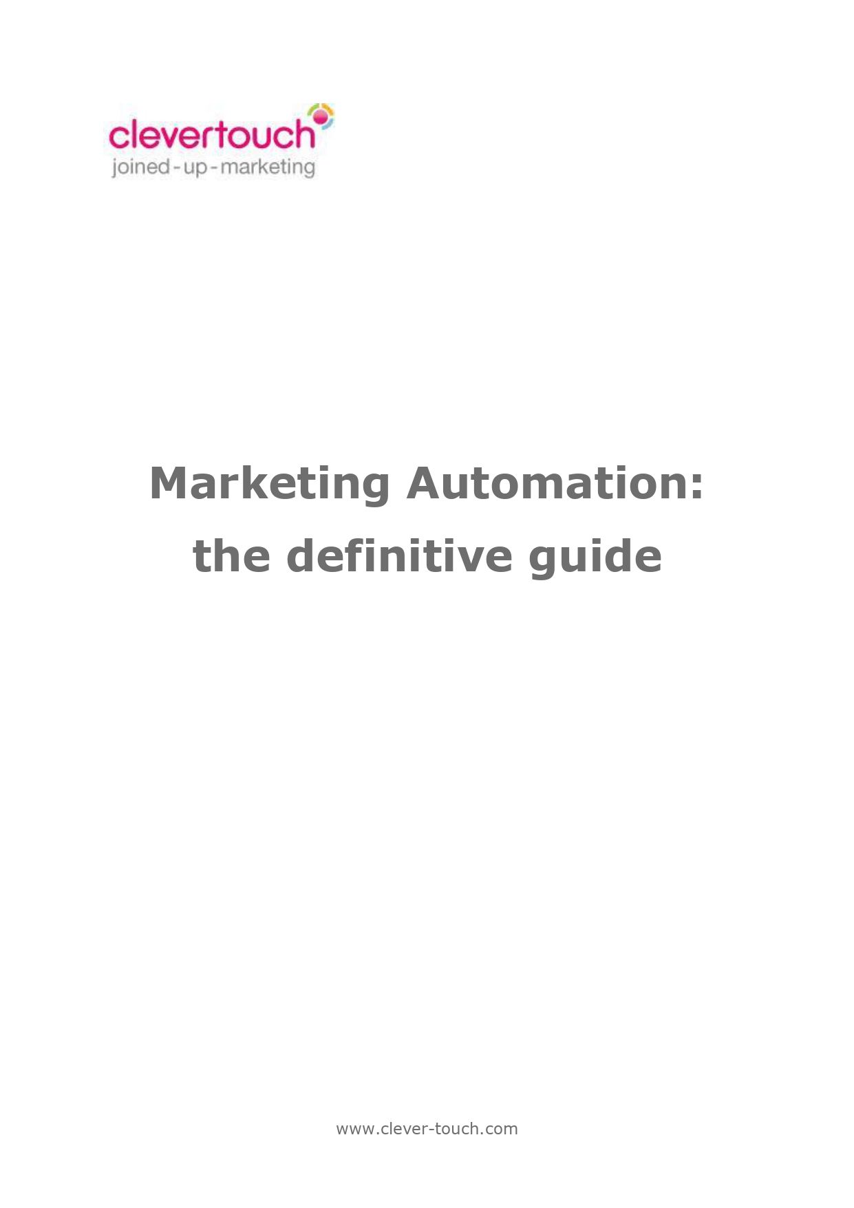 Marketing Automation - the definitive guide Pdf
