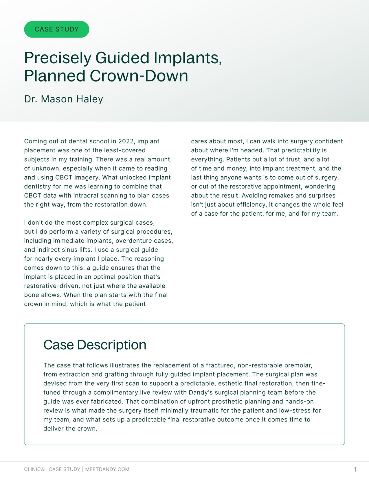 Case Study: Surgical Guides with Dr. Haley