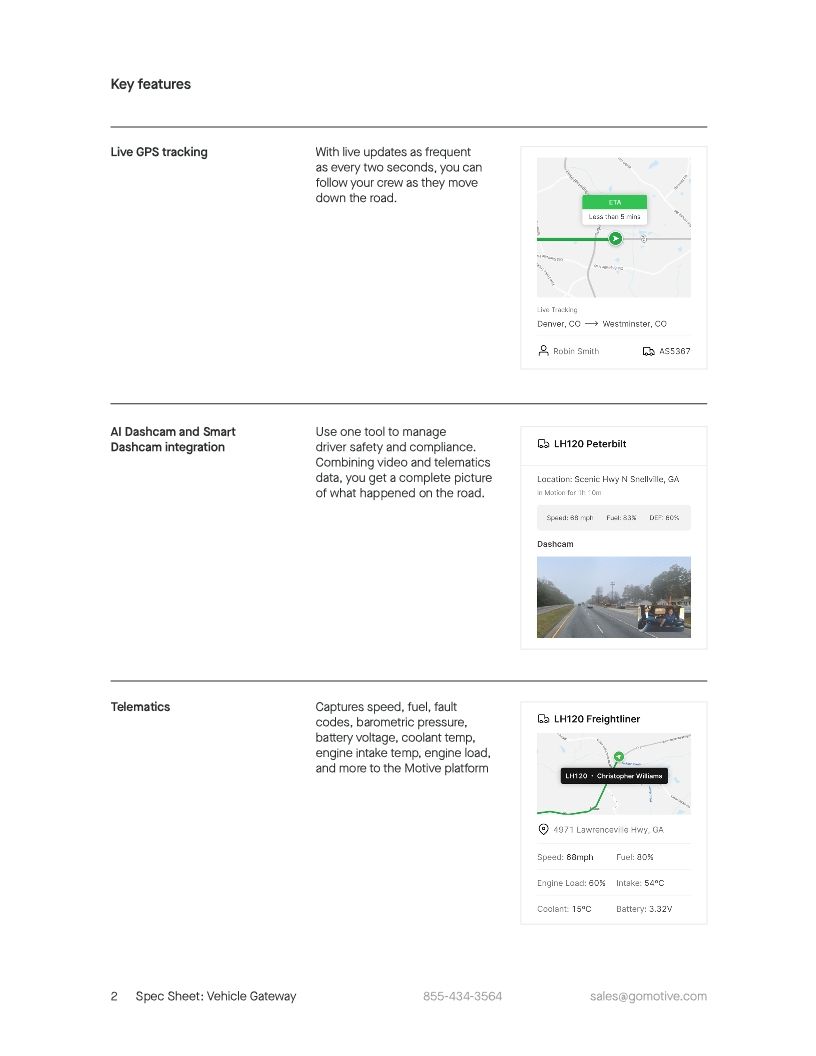 Vehicle Gateway Spec Sheet